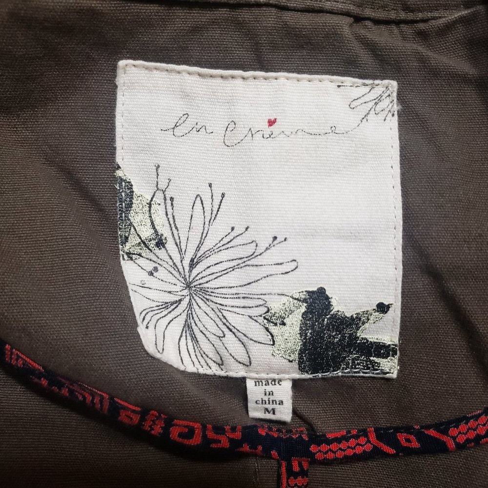 En Crene Boho Vest Full Zipper Southwest Print Pocket Cardigan Size Medium - Picture 6 of 7